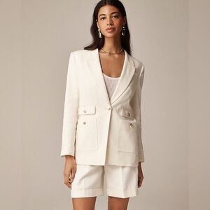 J Crew Vivienne blazer in stretch linen blend BZ861